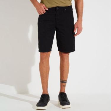 Imagem de Bermuda Sarja Forum Paul Slim Ou25 Preto Masculino, 42