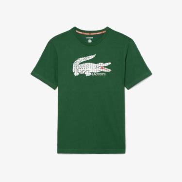 Imagem de Camiseta Lacoste Masculino Tennis Edição Roland Garros, G, Verde
