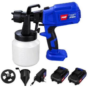 Imagem de Pistola de Pintura Pulverizadora 120w 1 Litro 2 Baterias e Carregador 