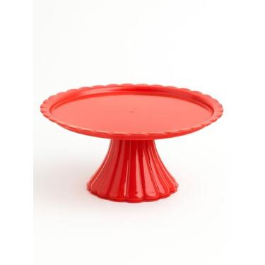 Imagem de Boleira Acrílico Peq 23cm Redonda Decoração Mesa Festa - bt industria,