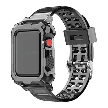 Imagem de Pulseira Capa Armadura V2 compativel com Apple Watch 41mm 40mm e 38mm - Marca LTIMPORTS (Preto)