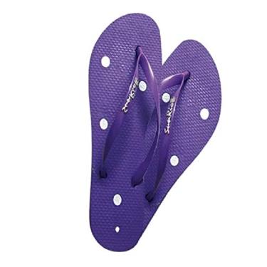 Imagem de Sandália Magnética Infravermelho Bio Quântica Tira Dor Luxo - Sunrio (39/40, Lilás)