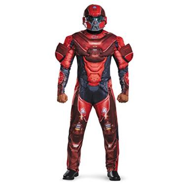 Imagem de Disguise Fantasia masculina de Halo Red Spartan Muscle, Vermelho, M