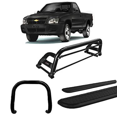 Imagem de Kit Quebra Mato+Santo Ant H2+Estrib Chapa S10 94/11 Preto CS