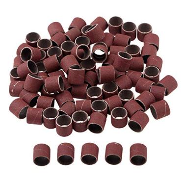 Imagem de 100 pcs 12.7mm bandas de lixamento de tambor para unha potência brocas acessórios manicure pedicure polimento ferramentas grão 80 120 180 240 320 600 YYDFPIIA (Color : Grit 180)