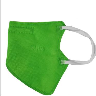 Imagem de Máscara KN95 / PFF2 / N95 infantil verde colorida - pacote 10 unidades 