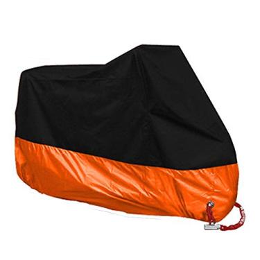 Imagem de HIOD 190T Capas de motocicleta à prova d'água Motors Dust Rain Snow Capa protetora UV para ambientes internos ao ar livre, laranja, 4GG