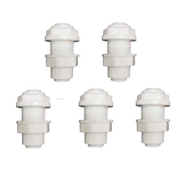Imagem de Encaixe de tubo de água RO de 1/4", conector anteparo, conector de anteparo de conexão rápida, para sistema de água RO, filtros de água, acessórios de purificador de água