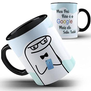 Imagem de Caneca preta Papai Flork Pai sabe tudo