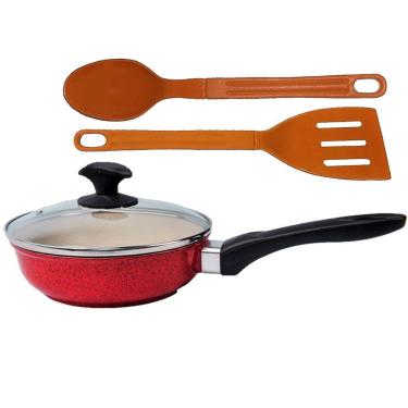 Imagem de Frigideira Vermelha Antiaderente Marmorizado Talher 05 CB 16