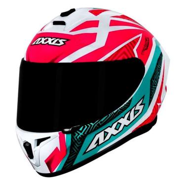Imagem de Capacete Axxis Draken Tracer Gloss White/Tifany/Pink (58)