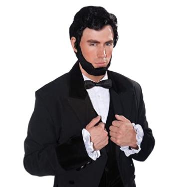 Imagem de Peruca e barba masculina de fantasia de Abraham Lincoln da Forum Novelties, Preto, tamanho nico