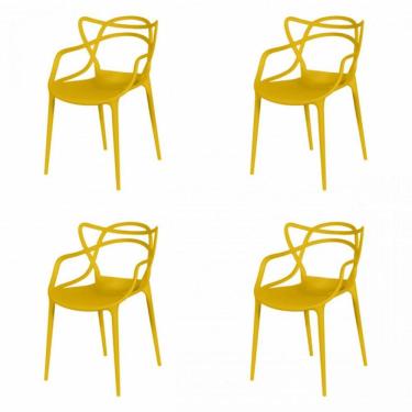 Imagem de Kit 4 Cadeiras Allegra Solna OR Design Amarelo