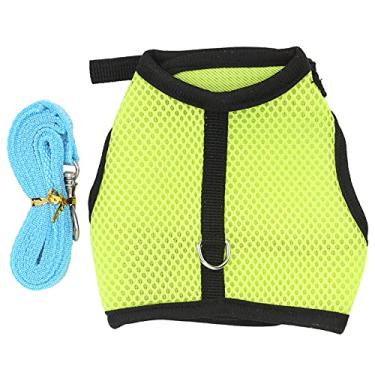 Imagem de Pet Mesh Tração Peito e Costas Roupa Pet Pequena Tração Bonito Respirável Pet Supply para Pequeno e Médio Pet(S Verde)