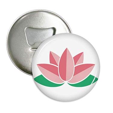 Imagem de Flor planta de lótus folha de lótus abridor de garrafas ímã de geladeira emblema multifuncional