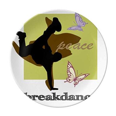 Imagem de Prato decorativo de porcelana para insetos Streetdance Culture Breakdance