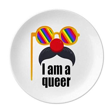 Imagem de I Am A Transgênero LGBT Prato Decorativo de Porcelana Salver Louça Prato de Jantar