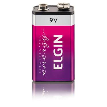 Imagem de Bateria Elgin Recarregável 9V 250Mah Até 1000 Recargas