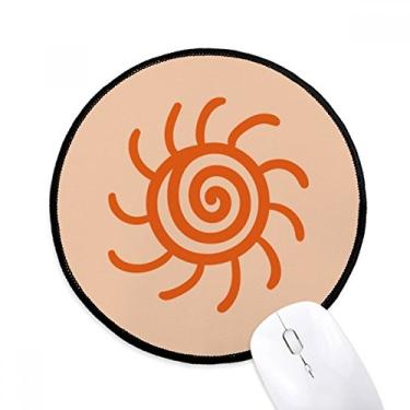 Imagem de Sun Sunshine – Mouse pad laranja com pintura à mão para escritório