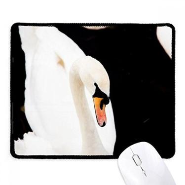Imagem de Mousepad Terrestre Organism Wild Animal Cisne Branco Borda Costurada Tapete Borracha Gaming Pad