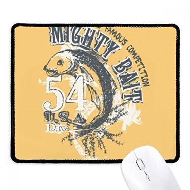 Imagem de Tapete de borracha para jogos com estampa de isca de peixe com bordas costuradas