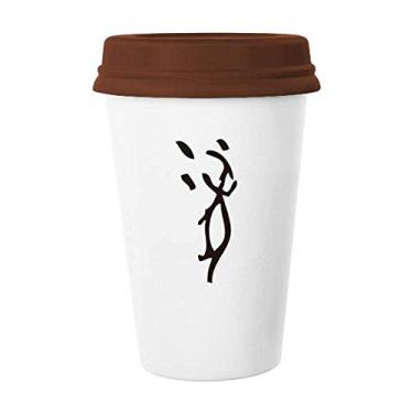 Imagem de Bones Inscriptions Caneca de rato do zodíaco chinês Caneca de café Copo de cerâmica