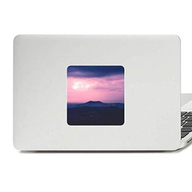 Imagem de Adesivo de vinil para laptop com nuvens escuras rosa para decoração de PC