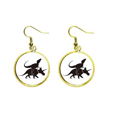 Imagem de Brinco feminino de corrida com rédeas de cavalo pendurado, dourado, joia feminina