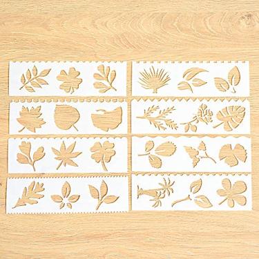 Imagem de KKmoon Estênceis de desenho multifuncionais Linhas retas e onduladas Réguas vazadas Modelos PP de design reutilizáveis ​​para crianças Alunos Pintura DIY Artesanato Livro de recortes Jornal Álbum de