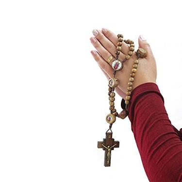 Imagem de Terço Das Santas Chagas Madeira 10 Mm Padre Reginaldo Manzotti