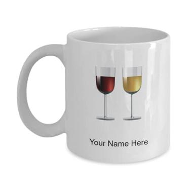 Imagem de Caneca de vinho personalizada, copo de café de vinho, ideia de presente de vinho, copo de vinho personalizado, caneca de vinho personalizada - Caneca de café de 325 ml