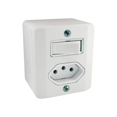 Imagem de Inter. X 1 Tecla Simples +1 Tomada 10a Branca R Radial