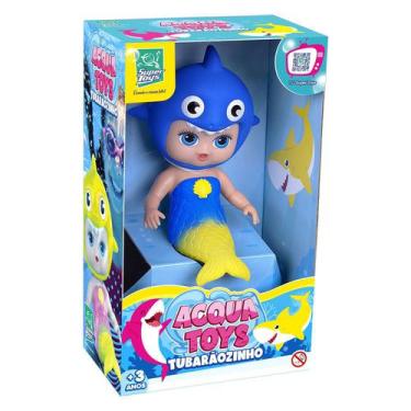 Imagem de Boneca Acqua Toys Garota Tubarãozinho Bebê Shark - Super Toys