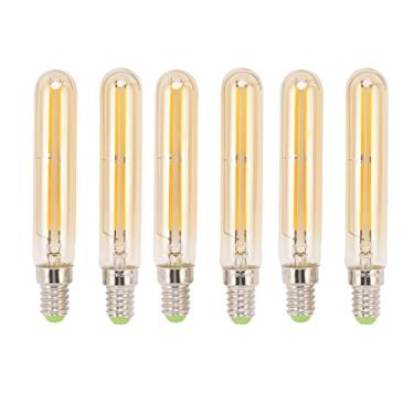 Imagem de 2 PCS T20*120 Lâmpadas LED, Lâmpadas Tubulares LED Edison E14 Lâmpada de Base Lâmpada Lâmpada de Filamento Vintage Luz Quente (Ouro)