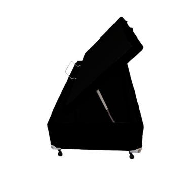 Imagem de Box Baú Castor Solteiro Preto 88x188x35cm