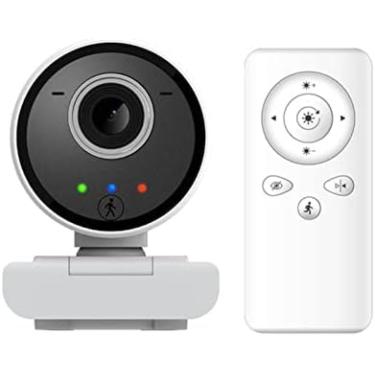 Imagem de Webcam Câmera De Computador Com Controle Remoto HD Humanoid Smart Auto Tracking Câmeras USB Para PC Computador Laptop Vídeo Webcam 4k Webcam (Tamanho: Branco),Branco,Hilarious123