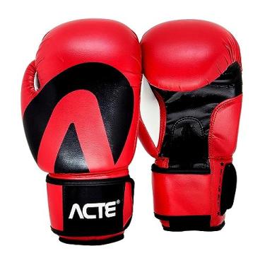 Imagem de Luva de Boxe e Muay Thai, Vermelha, em Pvc, Tamanho 14oz, Acte Sports