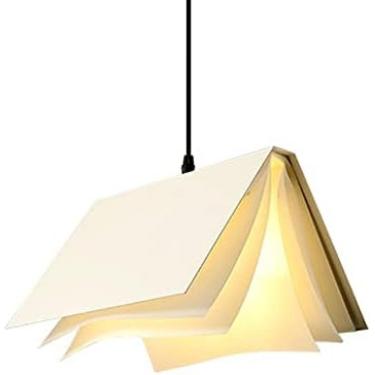 Imagem de Lustre De Livro De Design Criativo, Luminária De Teto Industrial, Luminária De Teto, Luminária De Teto, Para Restaurante, Bar, Quarto, Cabeceira,Branco,Hilarious123