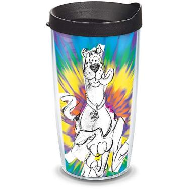 Imagem de Tervis Warner Brothers – Copo de viagem Scooby-Doo feito nos EUA com parede dupla isolado mantém as bebidas frias e quentes, 473 ml, Tie-Dye