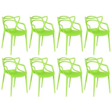 Imagem de Kit 8 Cadeiras Allegra - Verde