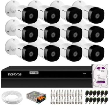 Imagem de Kit 12 Câmeras Intelbras Vhd 1230 B Full Hd 1080p Bullet Visão Noturna de 30 metros Ip67 + Dvr Intelbras Mhdx 1216 16 Canais + Hd 1tb Purple