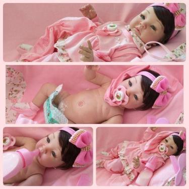 Imagem de Bebe Reborn Menina Silicone Enxoval Chora Bolsa Maternidade - Ana Doll