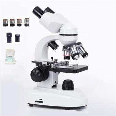 Imagem de Microscópio binocular, microscópio eletrônico adulto, 12.000x, ocular pode ser conectado ao computador, telefone celular, equipamento de laboratório, microscópio biológico profissional-12000X