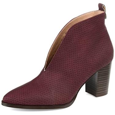 Imagem de Journee Collection Ankle Boots e Botas Femininas, Vinho, 7.5