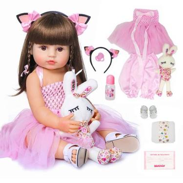 Boneca Bebê Reborn 100% Silicone Kit Completo Promoção NPK