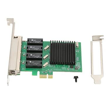 Imagem de Placa De Rede PCIe Gigabit, Placa De Adaptador De Rede Gigabit Ethernet PCI Express, Adaptador Ethernet PCI Express, Placa De Rede PCIE NIC Com 4 Portas RJ45 Para Windows Server, VMware