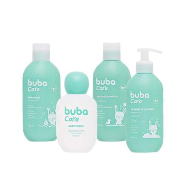 Imagem de Kit Limpeza Banho Bebê Infantil 250ml Colônia 100ml Vegano Buba Care