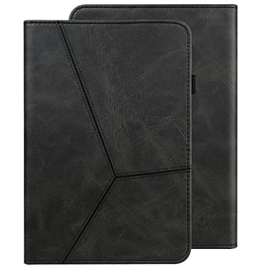 Imagem de ALILANG Capa para Samsung Galaxy Tab A 10,1 polegadas 2019 (SM-T510/T515) com suporte de caneta e vários ângulos de visão, capa de couro PU inteligente para Samsung Tab A 10.1 2019-preta