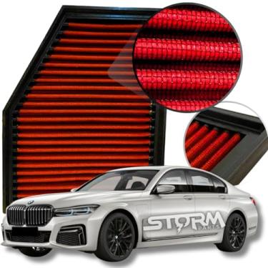 Imagem de Filtro De Ar Esportivo Compatível com Bmw 745 Le Motor 3.0 Turbo 2020 a 2024 Rs L M Sport Dark Edition Hibrido