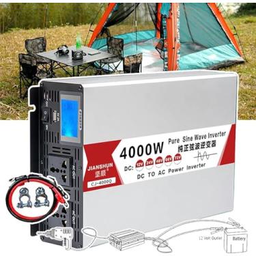 Imagem de Inversor De Energia Onda Senoidal Pura (4000w-8000w), Com Display E Porta Usb E 2 * Universal, 12v/24v/48v/60v Dc Para 110v/220v Conversor Ac, Carro/CaminhãO/Rv/Inversor Solar,4000W-48vto220V